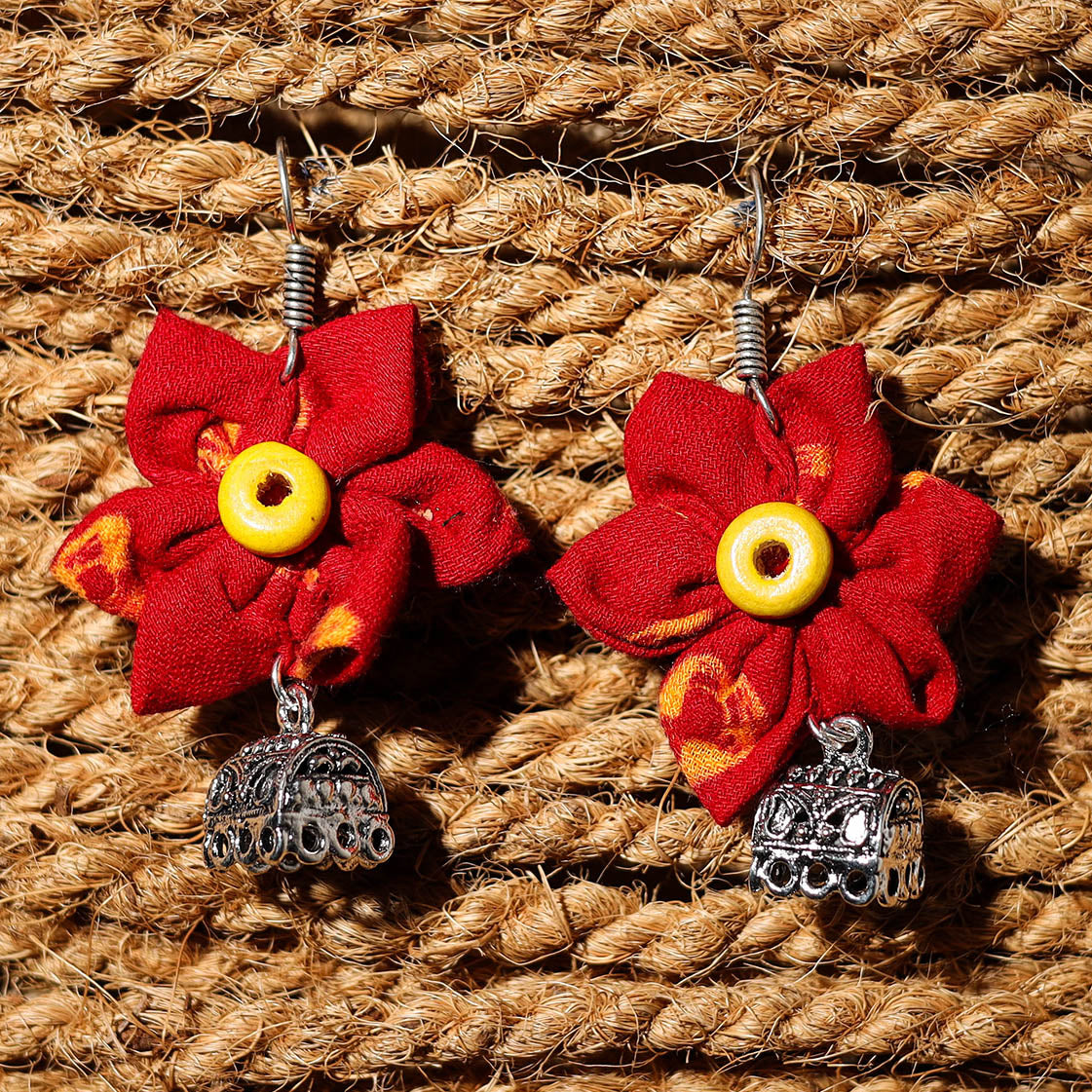 Amaira Handcrafted GS Fabart Phool Kali Earrings