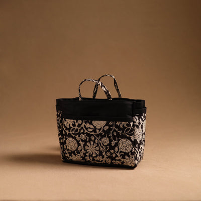 Black - Handmade Cotton Multipurpose Cosmetic/Toiletry Bag 13
