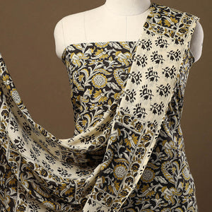 Black - 3pc Block Print Cotton Bagru Dress Material 58