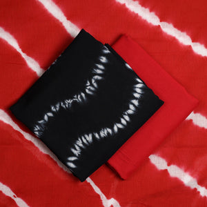 Black - 3pc Mul Cotton Tie-Dye Shibori Dress Material 62