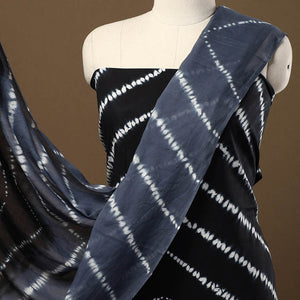 Black - 3pc Mul Cotton Tie-Dye Shibori Dress Material 64