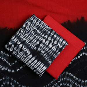 Black - 3pc Mul Cotton Tie-Dye Shibori Dress Material 66