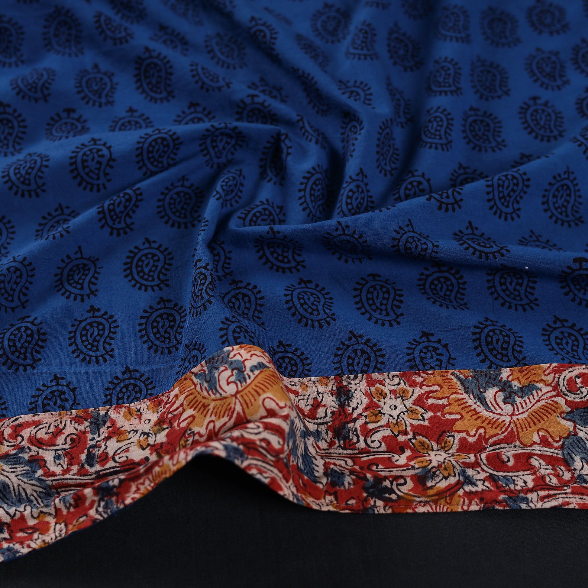 Blue - Bagh Block Printed Cotton Blouse Piece 23