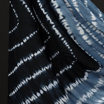 Blue - 3pc Shibori Tie-Dye Cotton Suit Material Set
