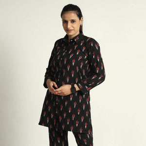 Black - Pochampally Ikat Cotton Co-Ord Set