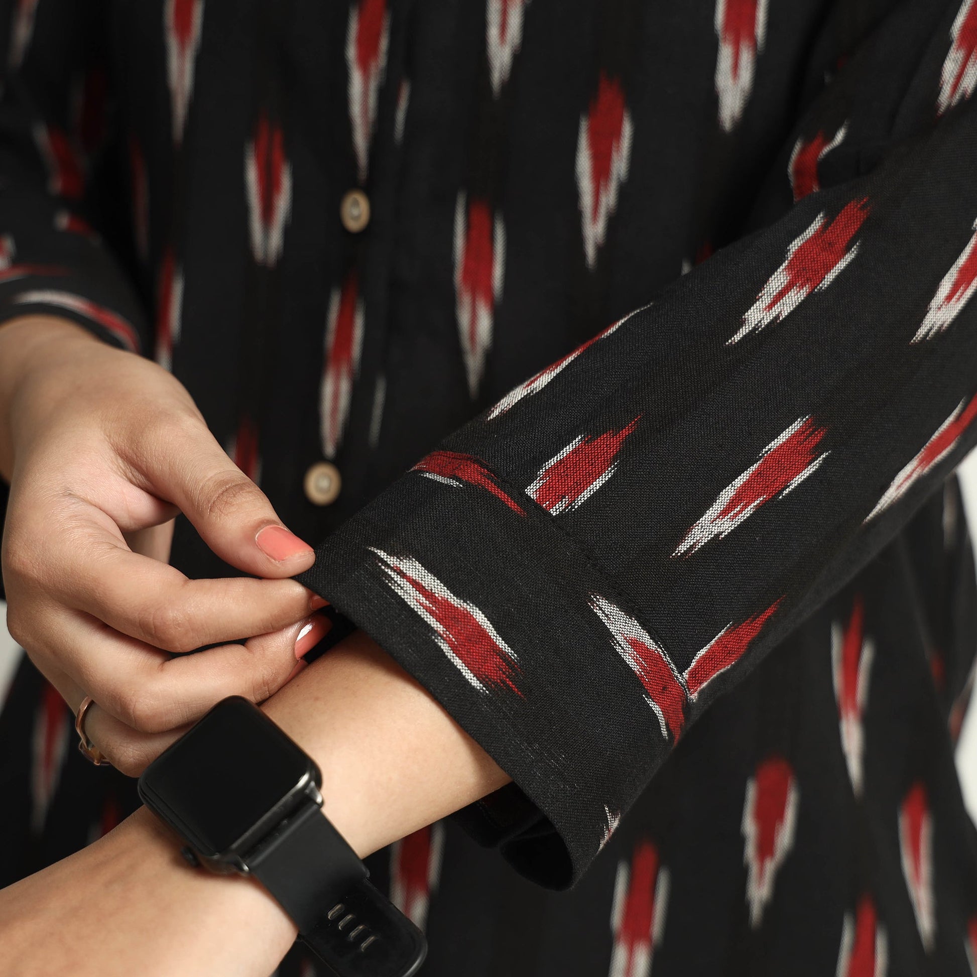 Black - Pochampally Ikat Cotton Co-Ord Set