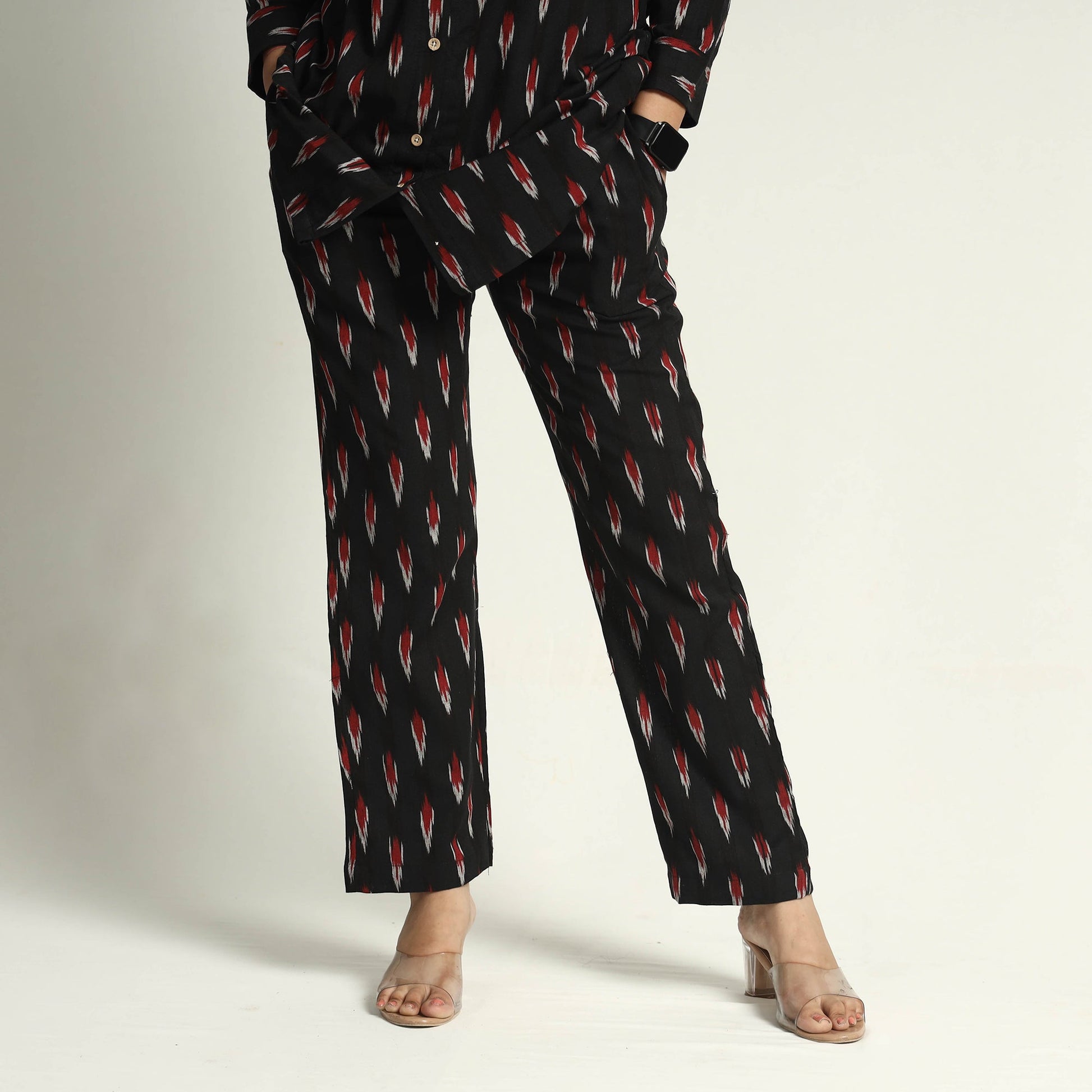 Black - Pochampally Ikat Cotton Co-Ord Set