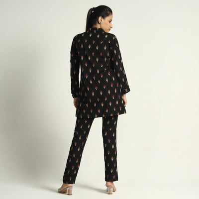 Black - Pochampally Ikat Cotton Co-Ord Set