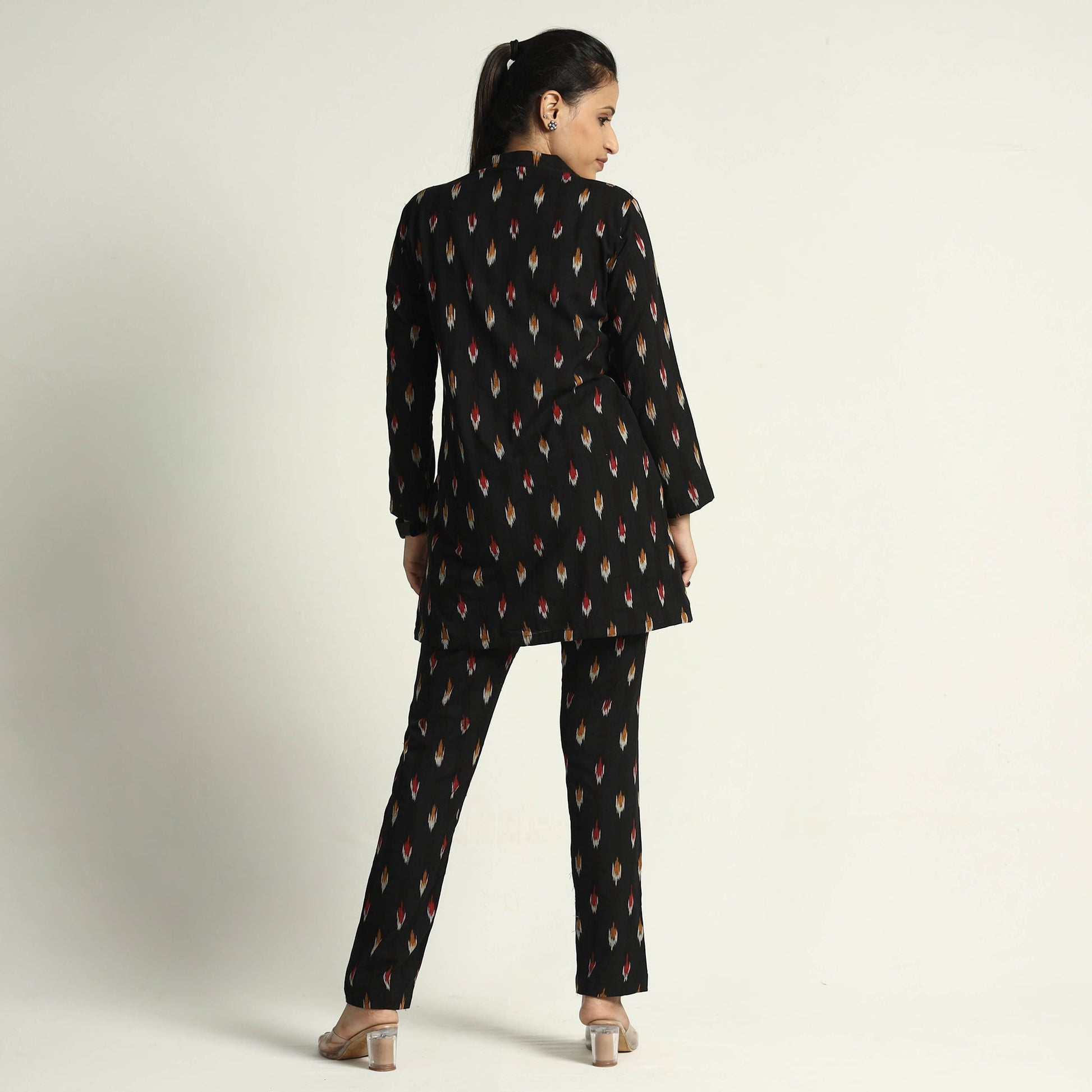 Black - Pochampally Ikat Cotton Co-Ord Set