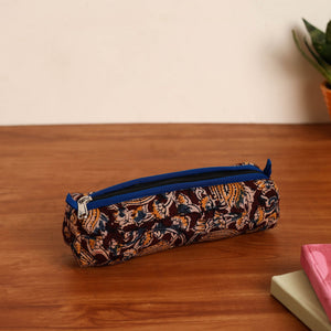 Brown - Handmade Quilted Cotton Pencil Pouch 15