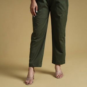 Army Green - Plain Dyed Cotton Co-Ord Set