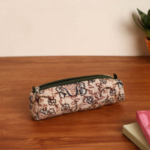 Beige - Handmade Quilted Cotton Pencil Pouch 20