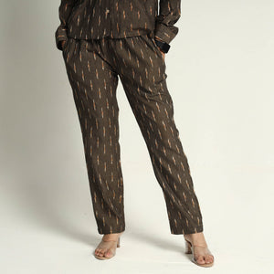 Brown - Pochampally Ikat Cotton Co-Ord Set
