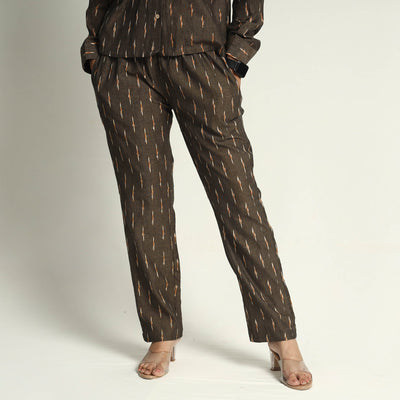 Brown - Pochampally Ikat Cotton Co-Ord Set