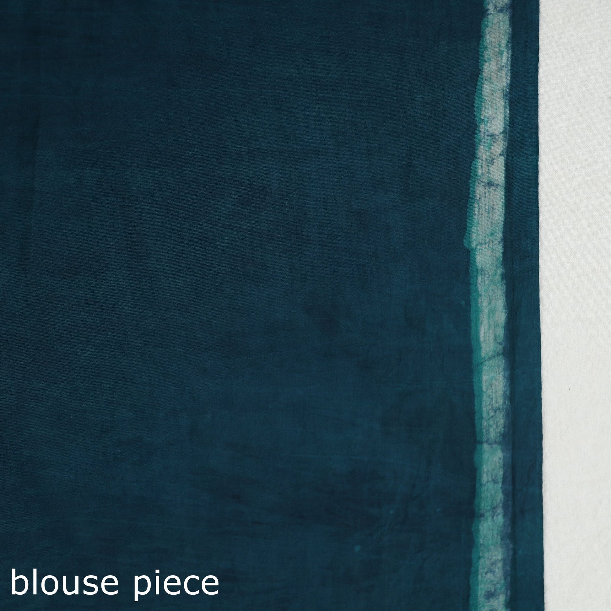 Blue - Akola Hand Block Printed Cotton Saree