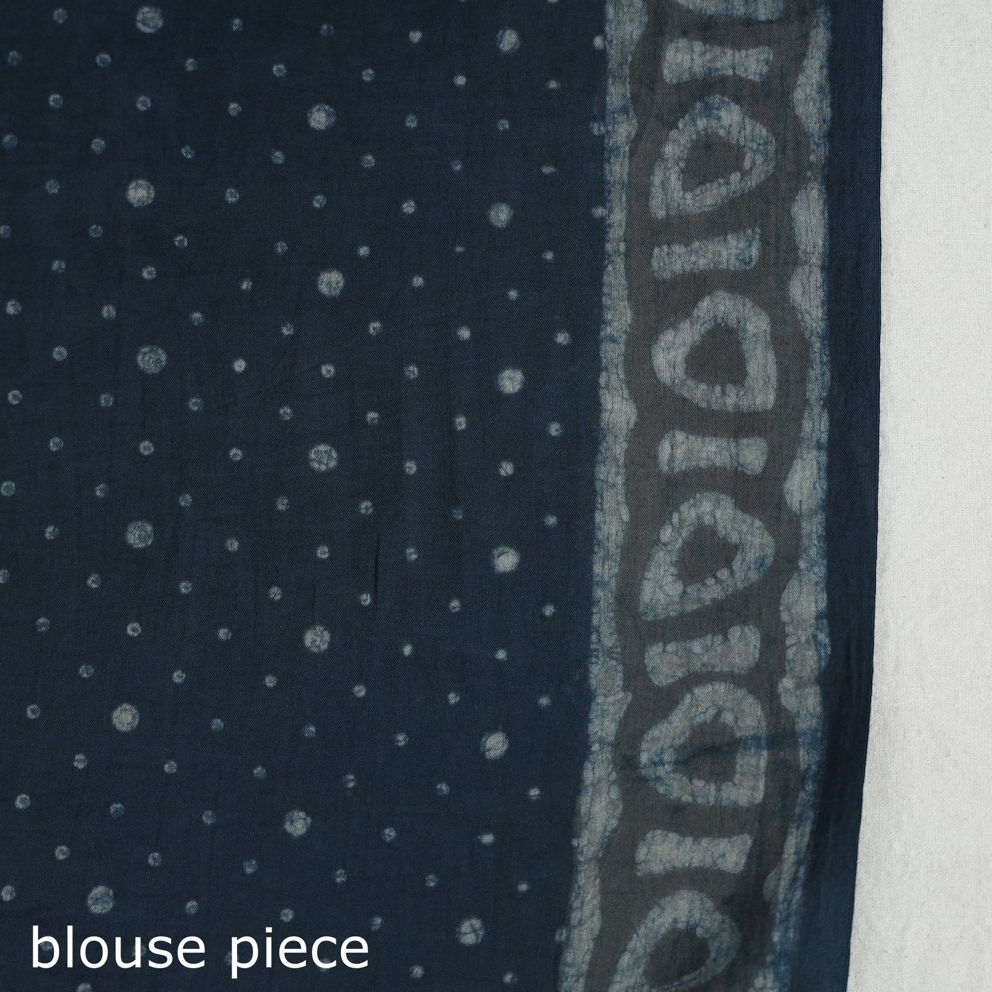 Blue - Akola Hand Block Printed Cotton Saree