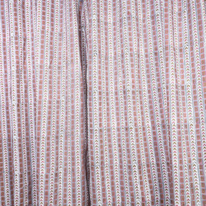 Beige - Sanganeri Block Printed Cotton Window Curtain (5 x 3 Feet) (Single Piece)