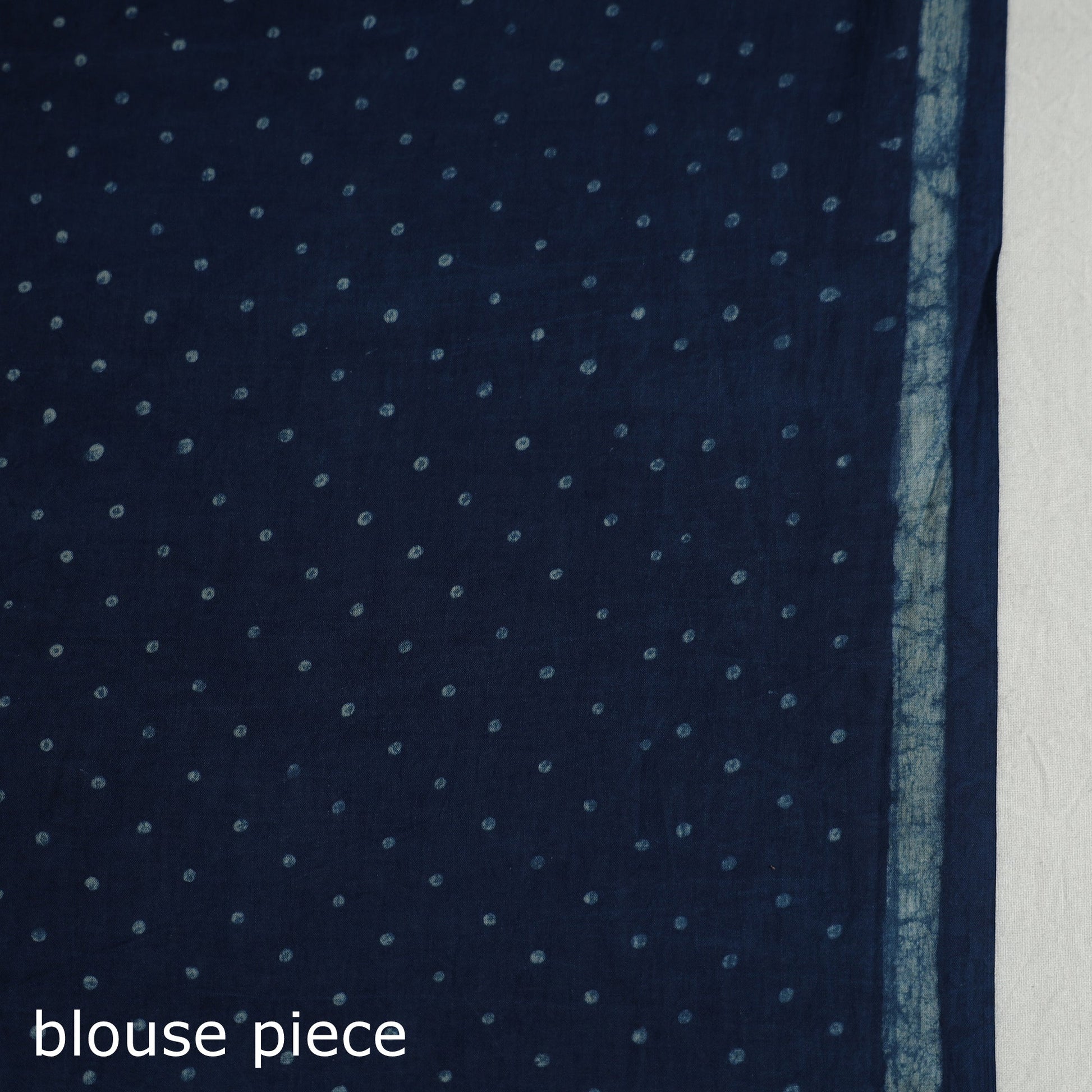 Blue - Akola Hand Block Printed Cotton Saree