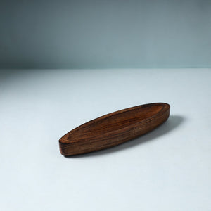 Brown - Handcrafted Mango Wooden Serving Tray (10 x 3 in)