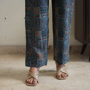 Blue - Block Printed Cotton Ajrakh Co-ord Set 04