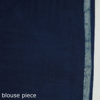 Blue - Akola Hand Block Printed Cotton Saree