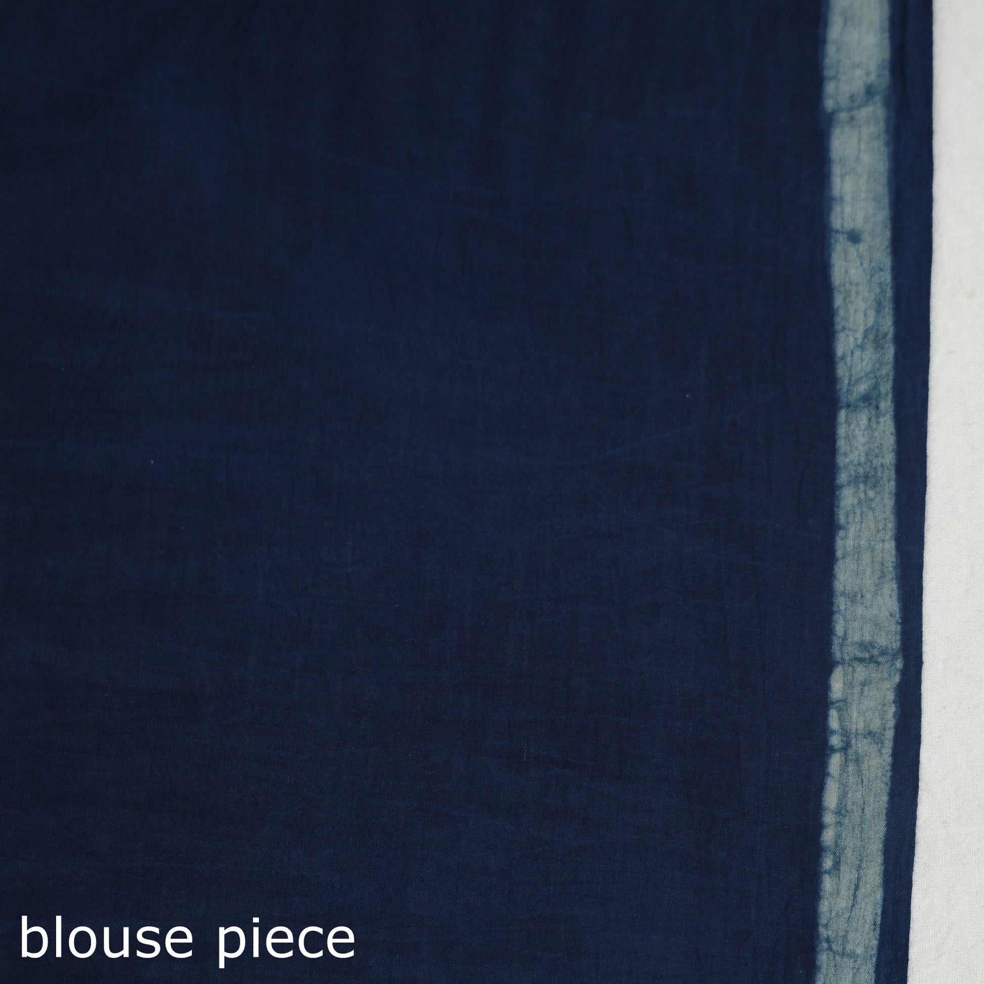 Blue - Akola Hand Block Printed Cotton Saree