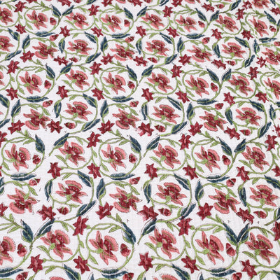 Brown - Double - Reversible Sanganeri Block Print Cotton Quilt Set 11