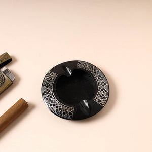 Bidri Work Pure Silver Inlay Ashtray 01
