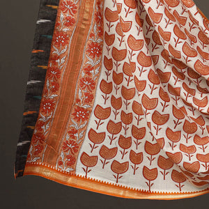 Black - 2pc Cotton Pochampally Ikat Kurta with Sanganeri Dupatta 29