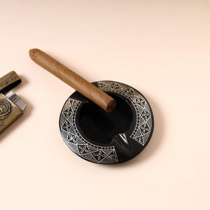 Bidri Work Pure Silver Inlay Ashtray 02