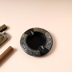 Bidri Work Pure Silver Inlay Ashtray 02