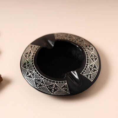 Bidri Work Pure Silver Inlay Ashtray 02