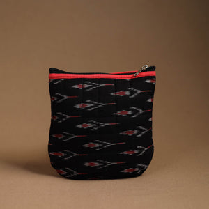 Black - Handmade Quilted Cotton Utility Pouch 01