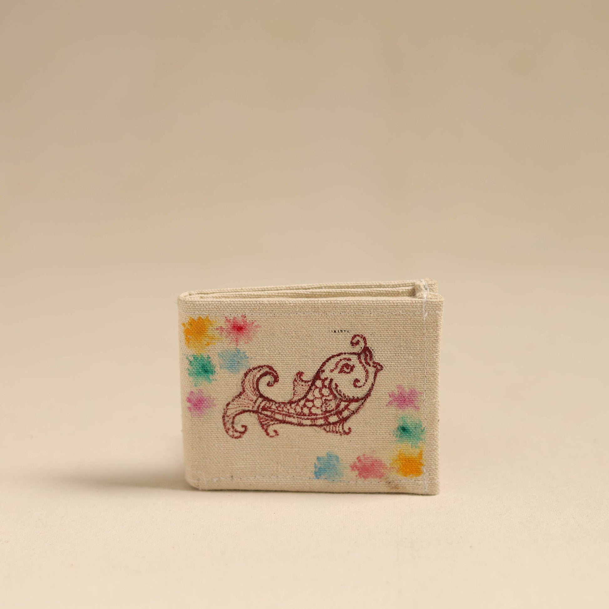 Beige - Handpainted Wallet from Odisha 12