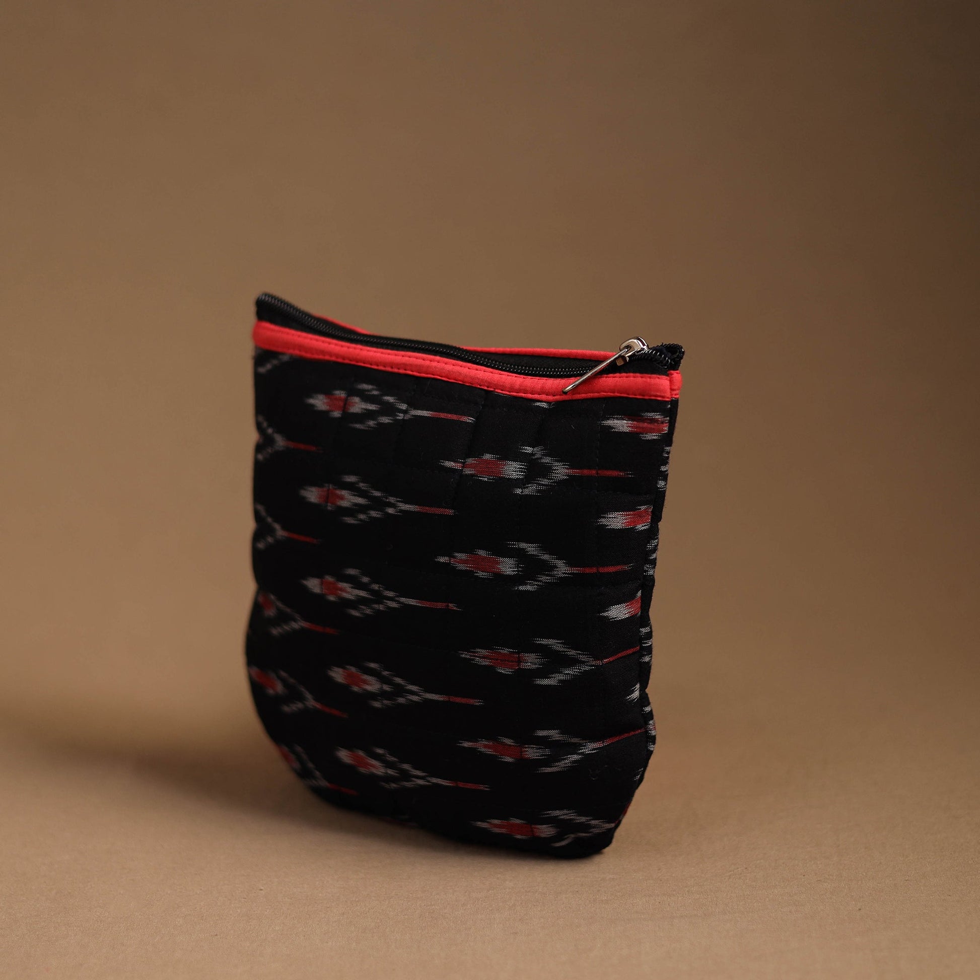 Black - Handmade Quilted Cotton Utility Pouch 01