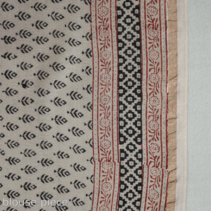 Black - Bagh Block Printed Chanderi Silk Saree 111