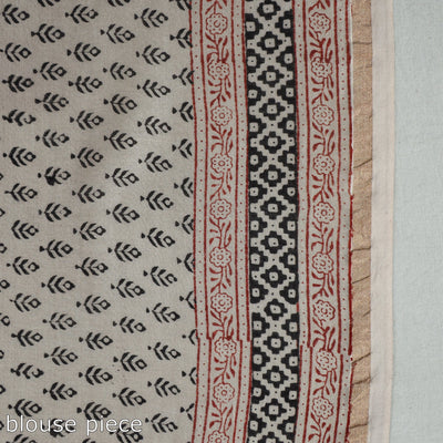 Black - Bagh Block Printed Chanderi Silk Saree 111