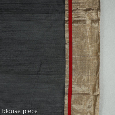 Black - Traditional Chanderi Silk Handloom Zari Work Saree 112