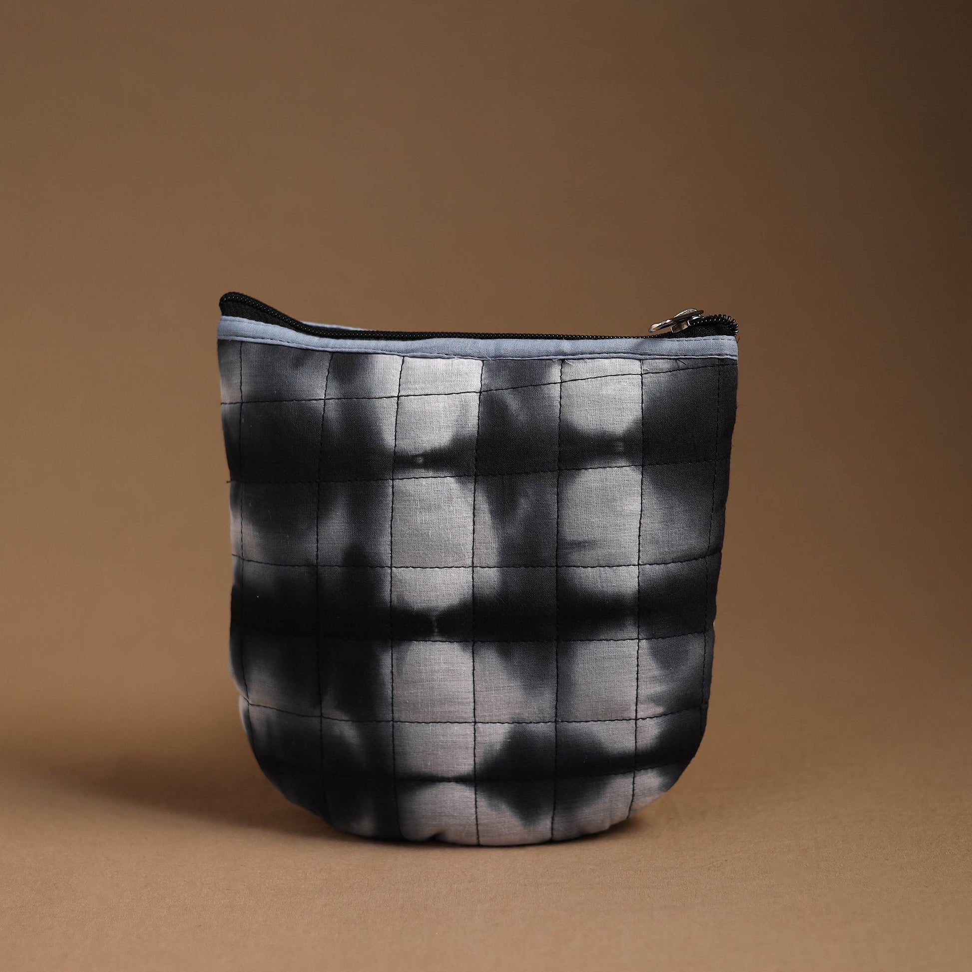 Black - Handmade Quilted Cotton Utility Pouch 06