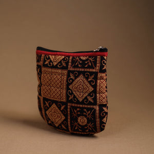 Black - Handmade Quilted Cotton Utility Pouch 08