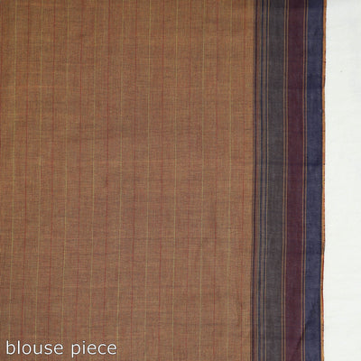 Brown - Organic Kala Cotton Bhujodi Handloom Saree