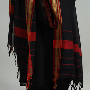 Black - Cotton Dharwad Kurta Set with Palazzo & Dupatta 30