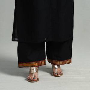 Black - Cotton Dharwad Kurta Set with Palazzo & Dupatta 30