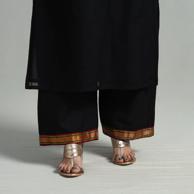 Black - Cotton Dharwad Kurta Set with Palazzo & Dupatta 30