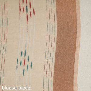 Beige - Phulia Handloom Cotton Saree with Zari Border  05