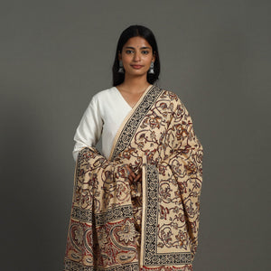 Beige - Block Printed Mul Cotton Bagru Dupatta 27