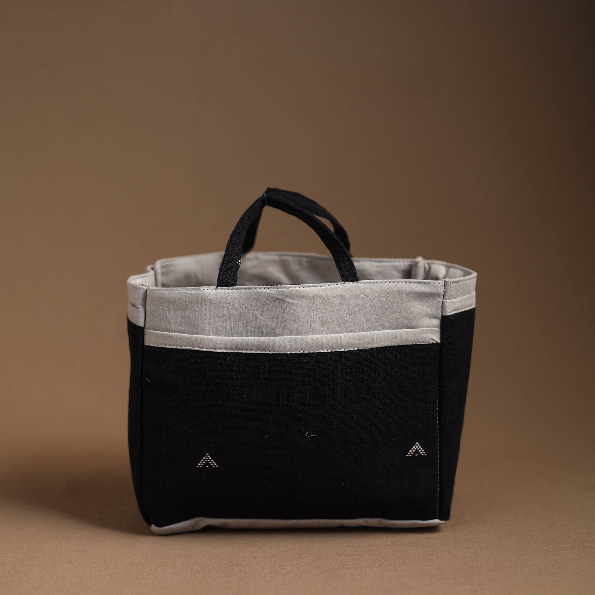 Black - Handmade Cotton Multipurpose Cosmetic/Toiletry Bag 03