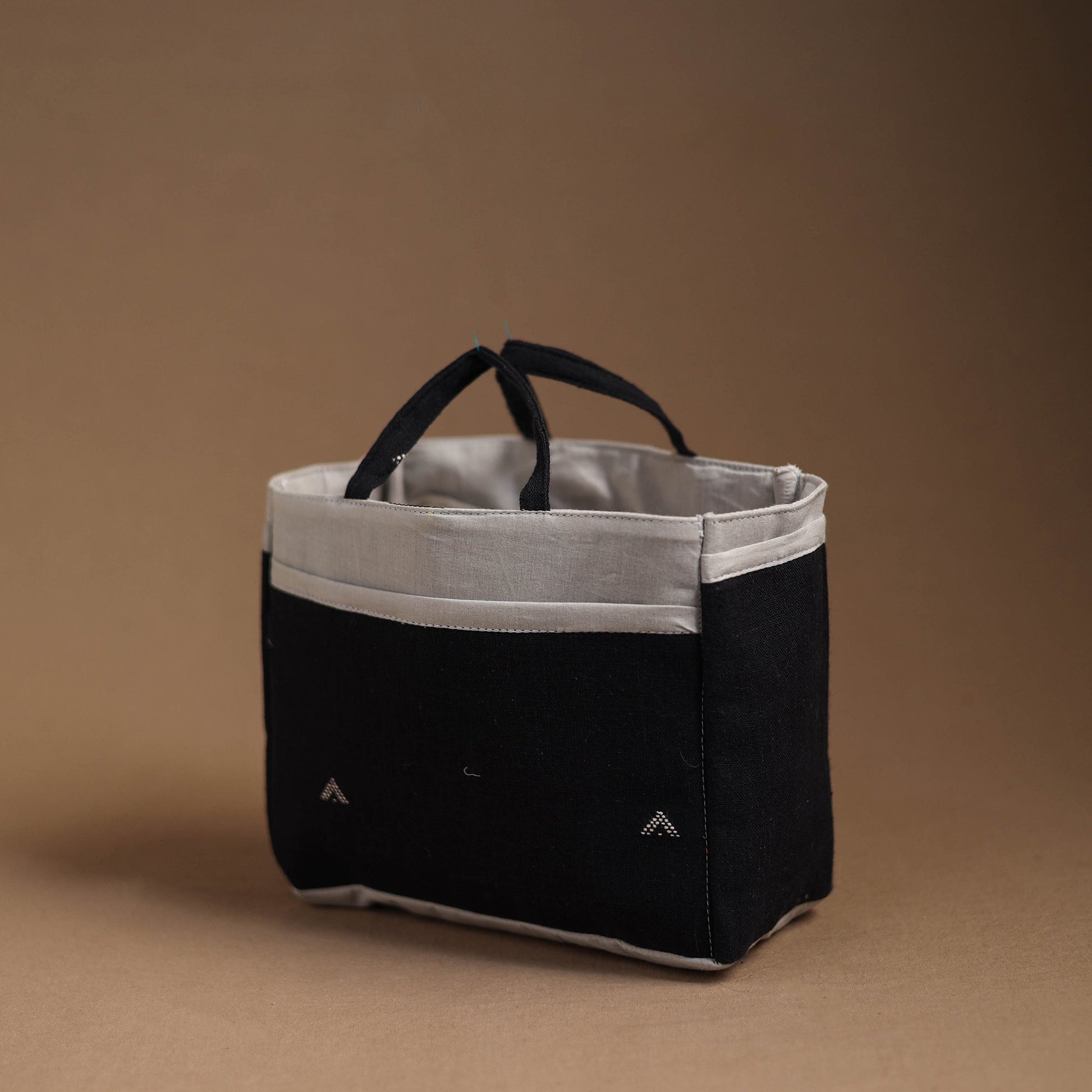 Black - Handmade Cotton Multipurpose Cosmetic/Toiletry Bag 03
