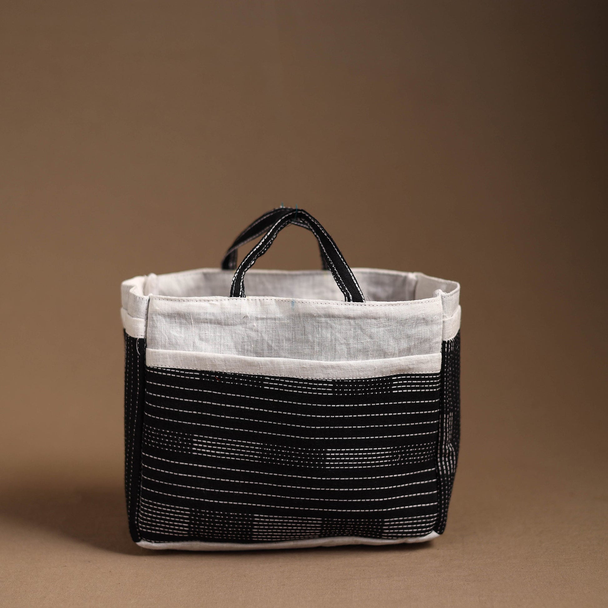 Black - Handmade Cotton Multipurpose Cosmetic/Toiletry Bag 04