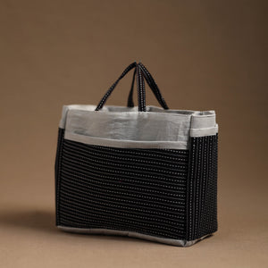 Black - Handmade Cotton Multipurpose Cosmetic/Toiletry Bag 12